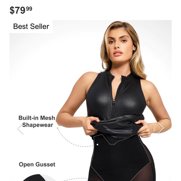 Women’s populist dress with built in shapewear - medium new - Picture 3 of 4